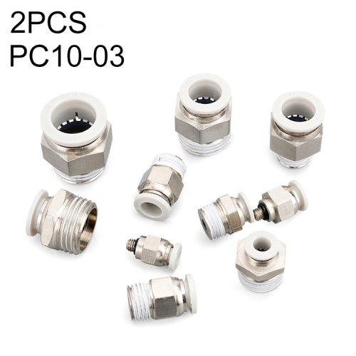 

PC10-03 LAIZE 10pcs PC Straight Pneumatic Quick Fitting Connector