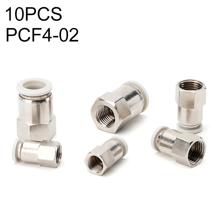 

PCF4-02 LAIZE 10pcs Female Thread Straight Pneumatic Quick Fitting Connector