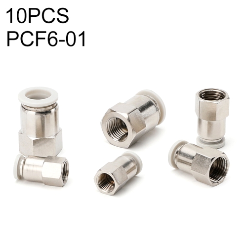 

PCF6-01 LAIZE 10pcs Female Thread Straight Pneumatic Quick Fitting Connector