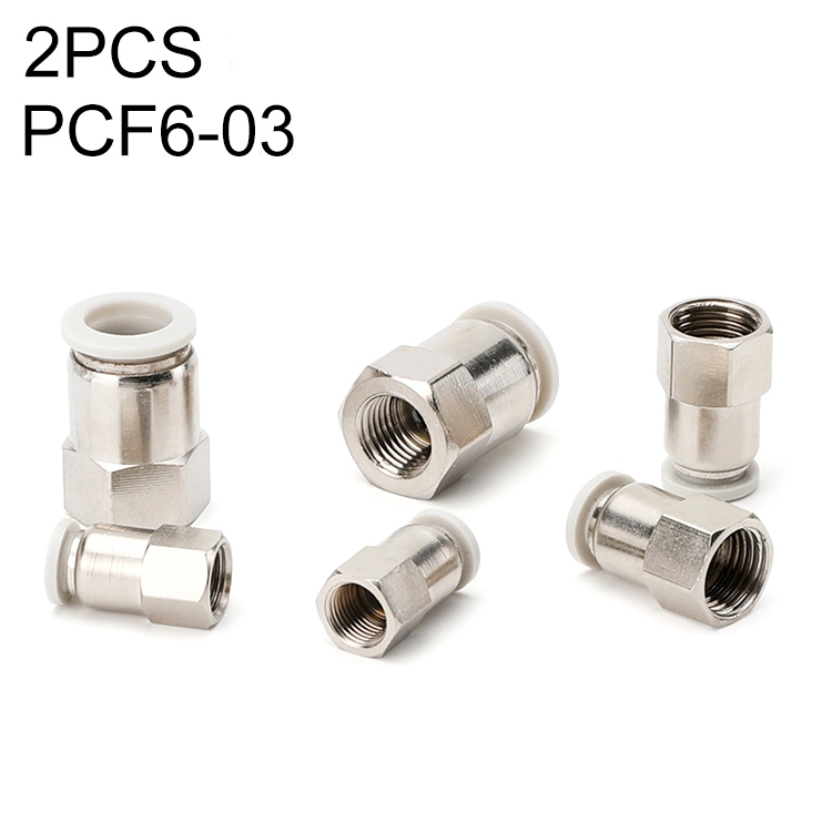 

PCF6-03 LAIZE 10pcs Female Thread Straight Pneumatic Quick Fitting Connector