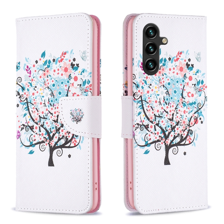 

For Samsung Galaxy A14 5G Drawing Pattern Leather Phone Case(Tree)