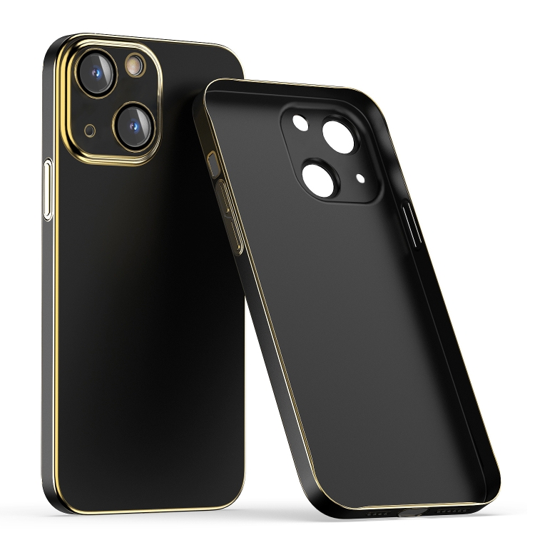 

For iPhone 14 Plus Lens Protector Ultra-thin Electroplated PC Phone Case(Black)