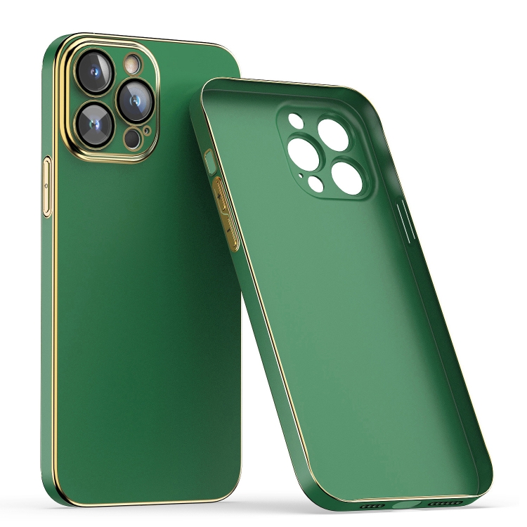 

For iPhone 12 Pro Max Lens Protector Ultra-thin Electroplated PC Phone Case(Green)