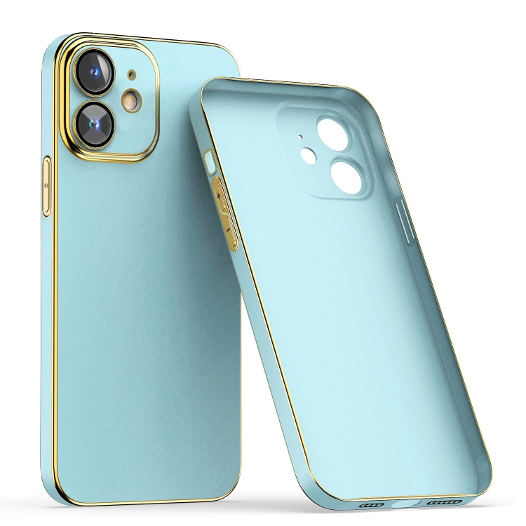 

For iPhone 11 Lens Protector Ultra-thin Electroplated PC Phone Case(Light Blue)