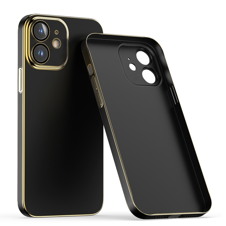 

For iPhone 11 Lens Protector Ultra-thin Electroplated PC Phone Case(Black)