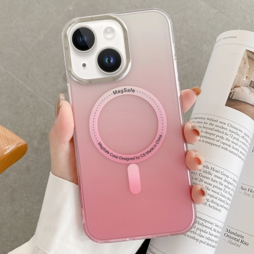 

For iPhone 14 Plus Gradient Magsafe Phone Case(Pink)