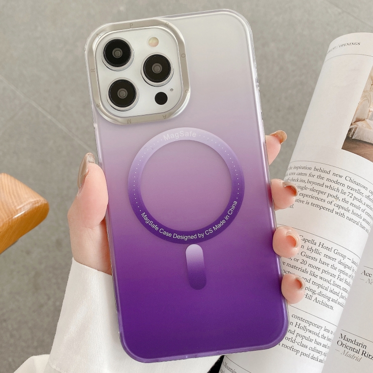 

For iPhone 13 Pro Max Gradient Magsafe Phone Case(Purple)