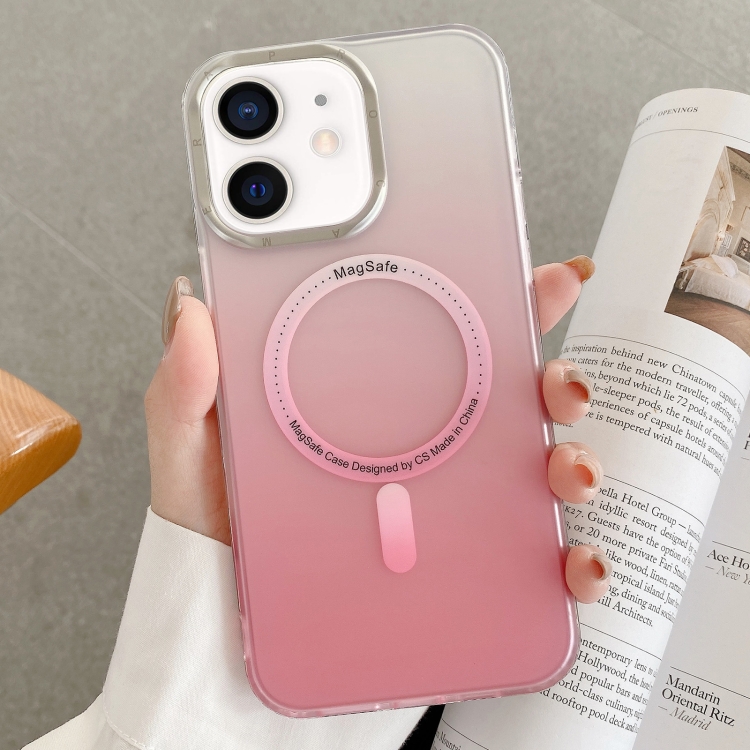 

For iPhone 12 Gradient Magsafe Phone Case(Pink)