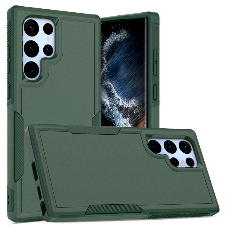 

For Samsung Galaxy S22 Ultra 5G 2 in 1 PC + TPU Phone Case(Dark Green)