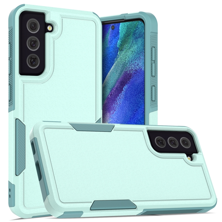 

For Samsung Galaxy S21 FE 5G 2 in 1 PC + TPU Phone Case(Light Green)