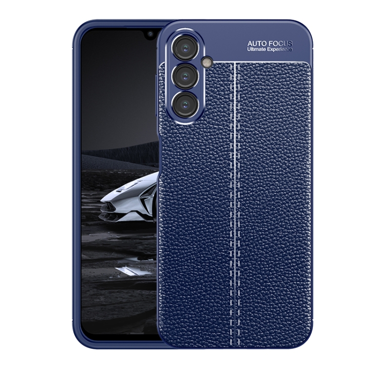 

For Samsung Galaxy A14 5G Litchi Texture Shockproof TPU Phone Case(Blue)