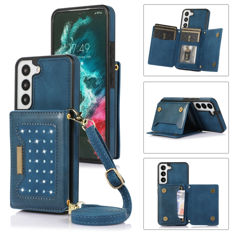 For Samsung Galaxy S21 Three-fold RFID Leather Phone Case with
