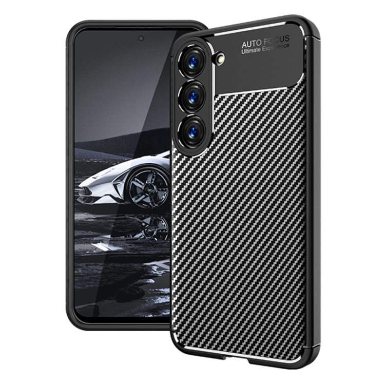 

For Samsung Galaxy S23 5G Carbon Fiber Texture Shockproof TPU Phone Case(Black)