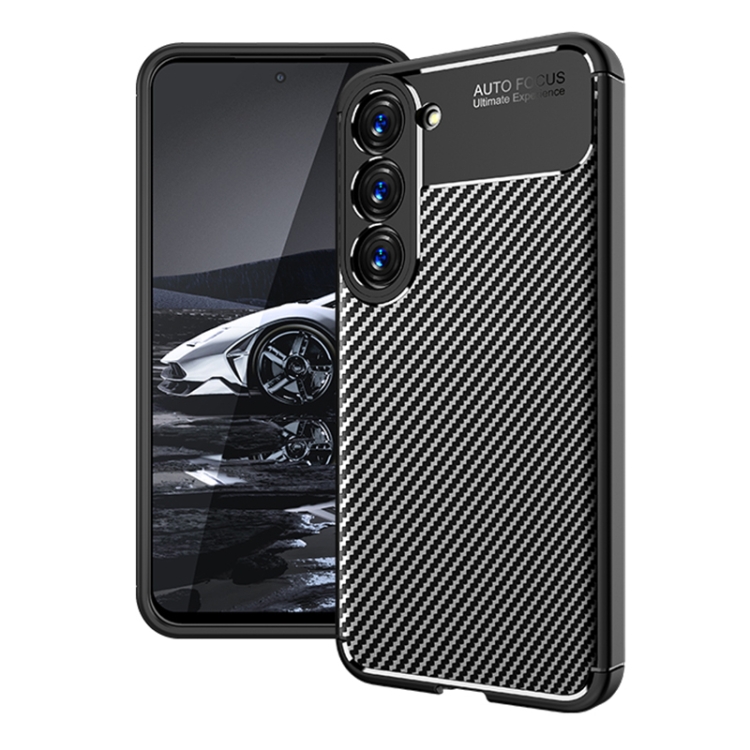 

For Samsung Galaxy S23+ 5G Carbon Fiber Texture Shockproof TPU Phone Case(Black)