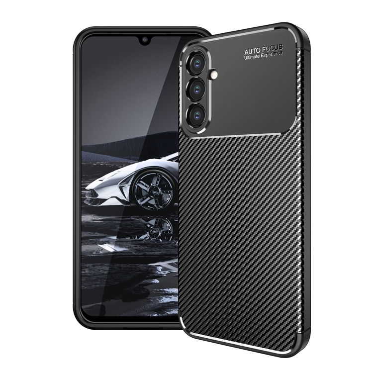 

For Samsung Galaxy A14 5G Carbon Fiber Texture Shockproof TPU Phone Case(Black)