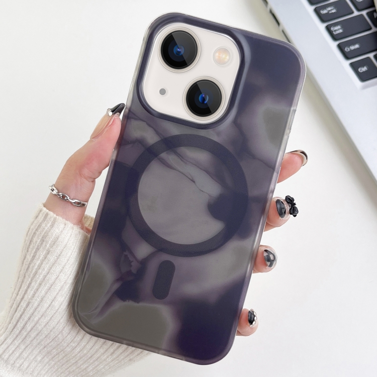 

For iPhone 14 Plus Watercolor Magsafe Phone Case(Black)