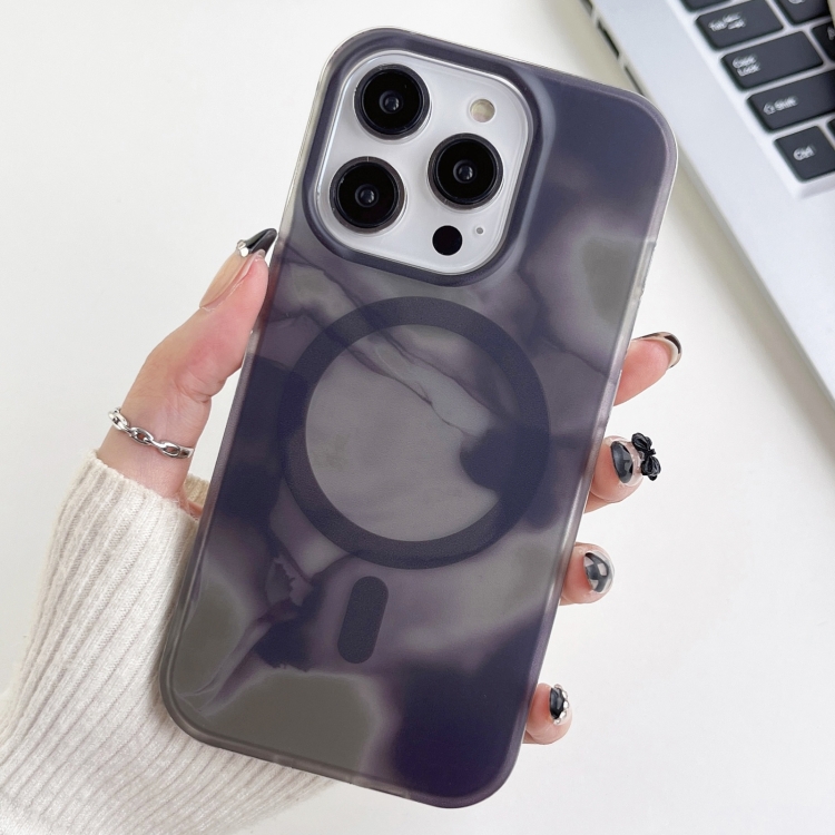 

For iPhone 14 Pro Max Watercolor Magsafe Phone Case(Black)