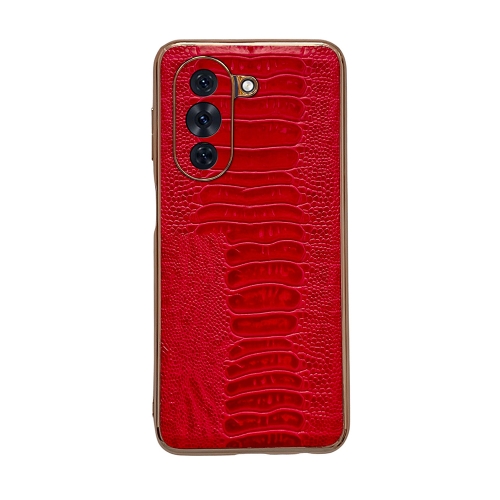 

For Huawei nova 10 Pro Genuine Leather Weilai Series Nano Plating Phone Case(Red)