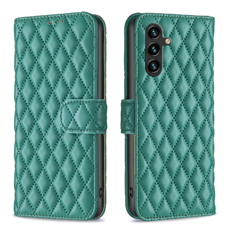 

For Samsung Galaxy A14 5G Diamond Lattice Wallet Leather Flip Phone Case(Green)