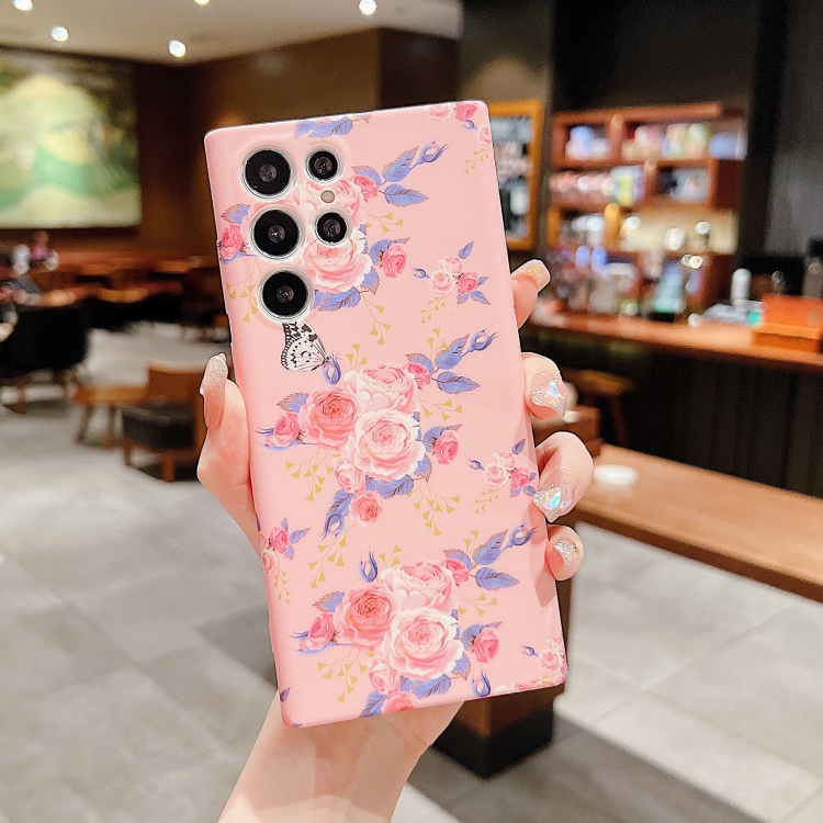 

For Samsung Galaxy S22 5G Small Floral Phone Case(Pink)