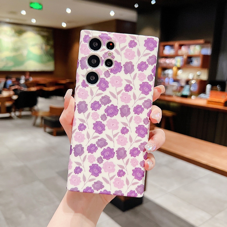 

For Samsung Galaxy S21 5G Small Floral Phone Case(Purple)