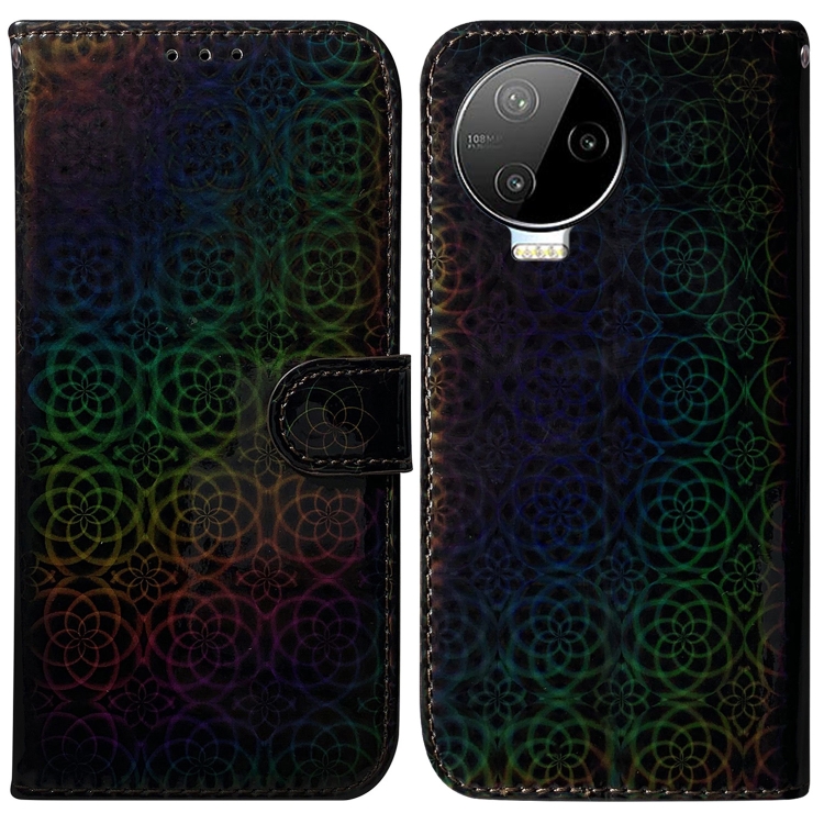 

For Infinix Note 12 Pro 4G Colorful Magnetic Buckle Leather Phone Case(Black)