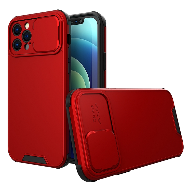 

For iPhone 14 Sliding Camera Cover Design PC + TPU Phone Case(Red)