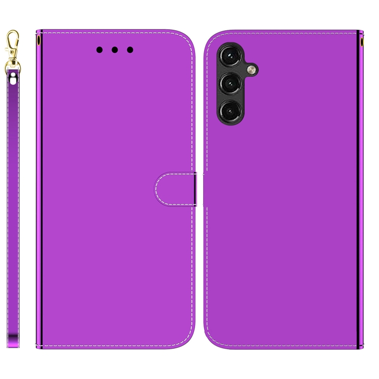

For Samsung Galaxy A14 5G Imitated Mirror Surface Leather Phone Case(Purple)