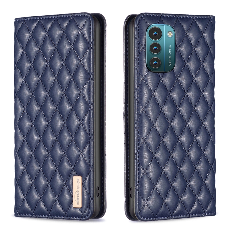 

For Nokia G11 / G21 Diamond Lattice Magnetic Leather Flip Phone Case(Blue)