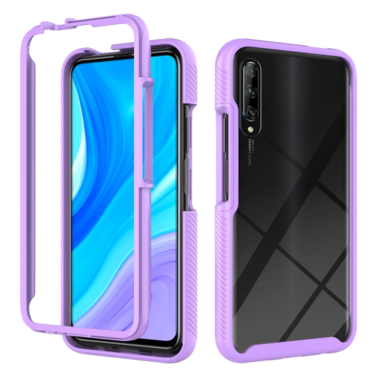 

For Huawei Y9S Starry Sky Solid Color Shockproof TPU Clear PC Phone Case(Purple)