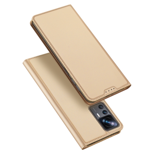 

For Xiaomi 12T / 12T Pro DUX DUCIS Skin Pro Series Flip Leather Phone Case(Gold)