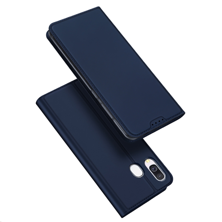 

For Samsung Galaxy A40 DUX DUCIS Skin Pro Series Flip Leather Phone Case(Blue)