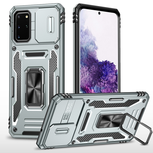 

For Samsung Galaxy S20+ Armor PC + TPU Camera Shield Phone Case(Grey)