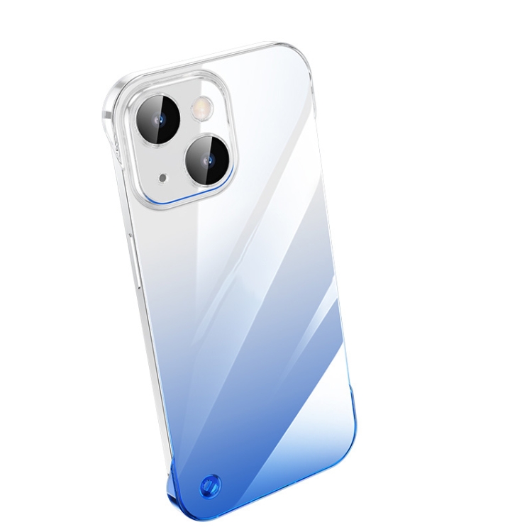 

For iPhone 14 Plus Frameless Cool Gradient PC Phone Case(Blue)