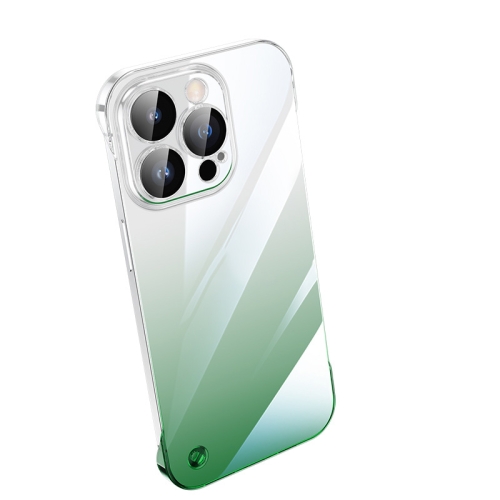 

For iPhone 14 Pro Max Frameless Cool Gradient PC Phone Case(Green)