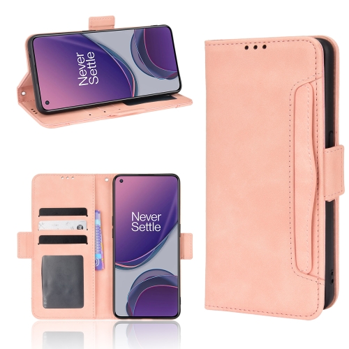 

For OPPO Reno8 Lite 5G Global/Reno8 Z/Reno7 Z Skin Feel Calf Texture Card Slots Leather Phone Case(Pink)