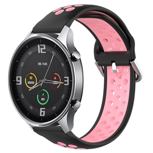 Para Xiaomi MI Watch Color 22mm Correa de reloj de silicona con cierre  magnético plegable (rosa