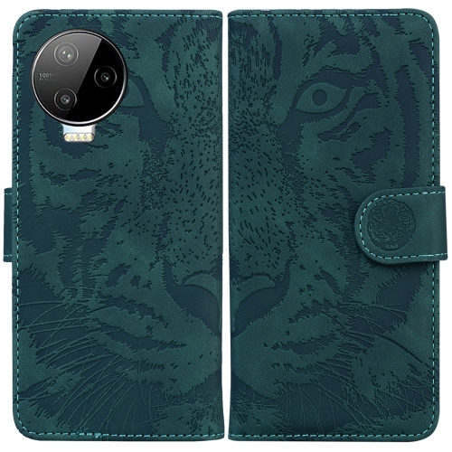 

For Infinix Note 12 Pro 4G Tiger Embossing Pattern Horizontal Flip Leather Phone Case(Green)