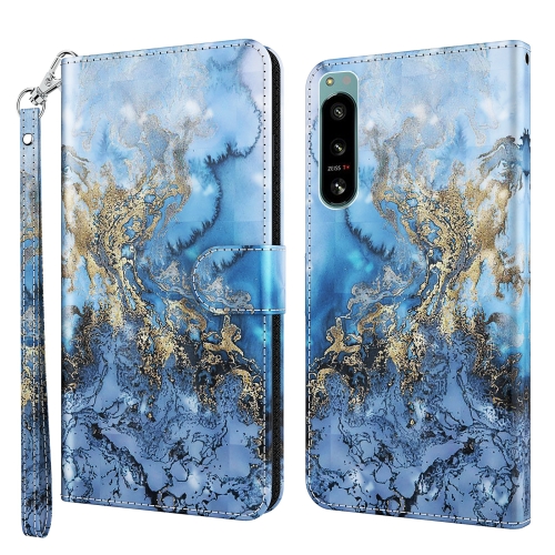 

For Sony Xperia 5 IV 3D Painting Pattern TPU + PU Phone Case(Milky Way)