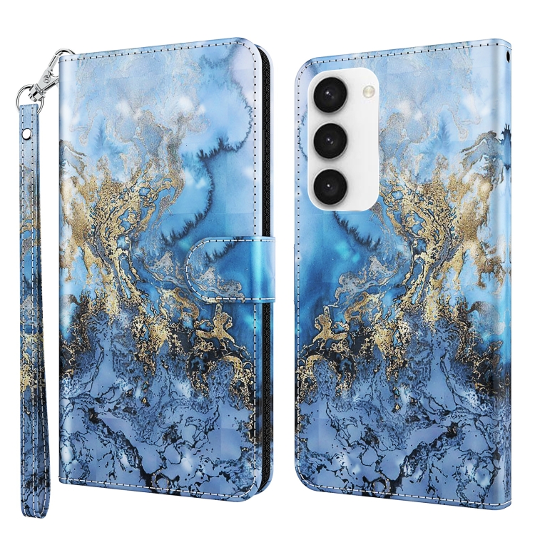 

For Samsung Galaxy S23 5G 3D Painting Pattern TPU + PU Phone Case(Milky Way)