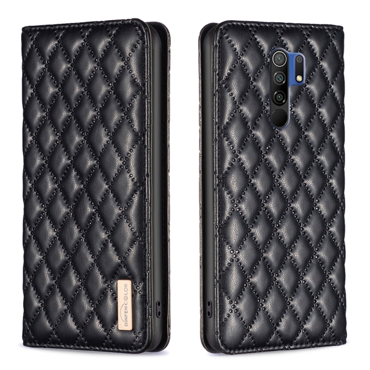 For Xiaomi Redmi Diamond Lattice Magnetic Leather Flip Phone