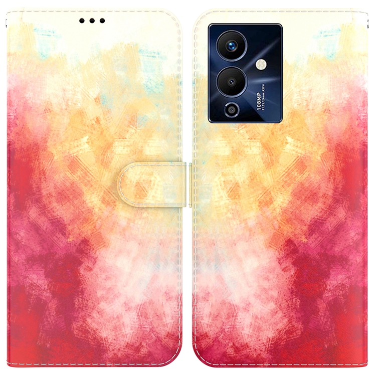 

For Infinix Note 12 Pro 5G Watercolor Pattern Flip Leather Phone Case(Spring Cherry)