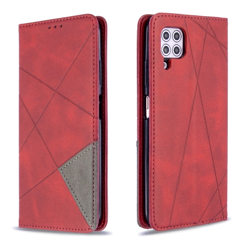 

For Huawei P40 Lite Rhombus Texture Horizontal Flip Magnetic Leather Case with Holder & Card Slots & Wallet(Red)