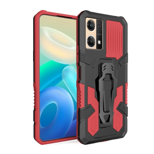 

For OPPO Reno7 4G Armor Warrior Shockproof PC + TPU Phone Case(Red)