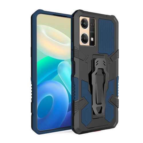 

For OPPO Reno7 4G Armor Warrior Shockproof PC + TPU Phone Case(Blue)