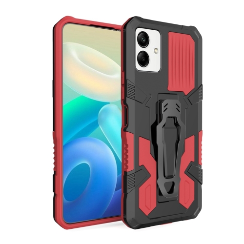 For Samsung Galaxy A04 Armor Warrior Shockproof PC + TPU Phone Case(Red) uncut blade 2 1 buttons folding flip remote key shell for mercedes benz car key blanks case 2 4 track