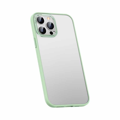 

For iPhone 12 Pro Metal Lens Skin Feel Frosted Phone Case(Green)