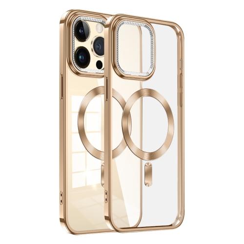 

For iPhone 13 Pro Max Dial Plate Magsafe Electroplated Phone Case(Gold)