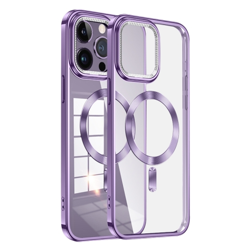 

For iPhone 12 Pro Dial Plate Magsafe Electroplated Phone Case(Purple)