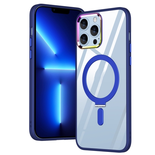 

For iPhone 13 Pro Magsafe Invisible Holder Phone Case(Blue)